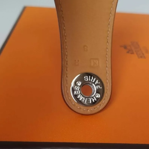 💯 Authentic Vintage Hermès Ex-libris Cuff Leather Bracelet in Great Condition - Picture 7 of 9